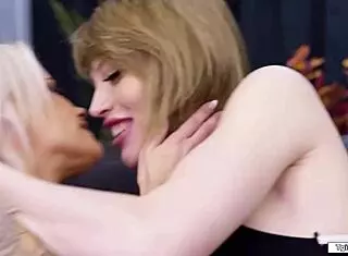 shemale izzy wilde gets her cock sucked by tattooed milf in shaved pussy blowjob action