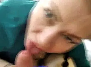 Hot mature bitch AimeeParadise spreads pussy wide for blowjob fuck and creampie