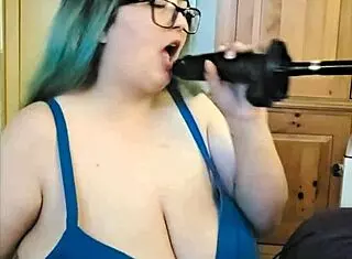 Watch me DILDO FUCK my face and tits!