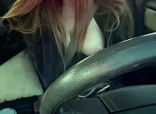 italian artemisia love flashes big juicy boobs during hot solo car ride fetish