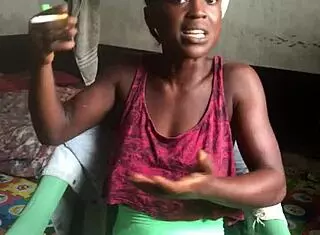 crazy bitch in sexy clothes smoking inside lane lords room