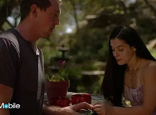 abbie maley and pierce paris embraced passionately in the secluded nature spot