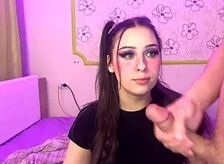 hardcore sloppy deepthroat with rough face fucking and big natural tits