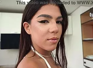 Aylla Mel's perfect ass and body take double penetration from two big cocks in dirty anal dp!