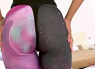 Nasty yasmine de leon double penetrated by two huge cocks.