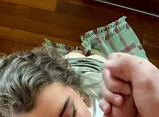 in a raw pov session, canadian blonde eden ivy delivers a sloppy deepthroat and mouth fuck until a messy cum shot covers her face and natural tits