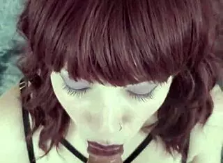 Hey, this alt redhead babe is sucking your cock before we fuck in missionary