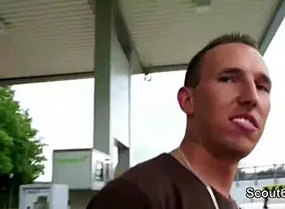 Real German Amateur Teen 18+ Engages in Outdoor Threesome with Stranger