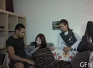 Man sits and stares while mature woman sucks cock hard leading to intense fucking and squirting orgasm!