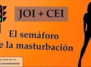 hey, ready for the red light green light jerk off game? she asks in spanish