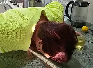 Submissive Pierced Kiwi Milf Slurps Wine Spill From Master In Dirty Maledom Fetish Play