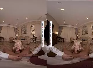 Naughty America - Riley Steele Gives You The Real Porn Star Edition With Tits Fucking And Cum Swallowing!