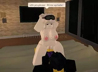 hey, check this out - roblox yellow husband is riding and fucking his hot big tits wife in cowgirl style, what a wild sex session 😈