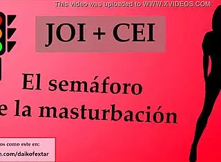 hey, ready for the red light green light jerk off game? she asks in spanish