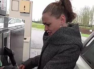 bombass brunette milf, you ready for this huge monster cock to slam your big ass hardcore outdoors?