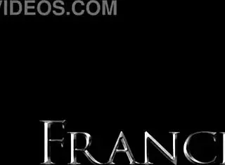 She caught him jerking off in the bedroom so she got mad at first. Then bent over for rough doggystyle pounding with cum on ass.