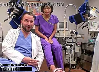 this student gets caught and then blasted with deepthroat face fucking, choking on cock while bent over in doggystyle behind the scenes