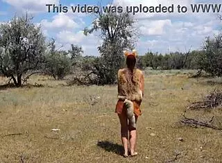 Hey shy aboriginal milf, why not dance outdoors in cosplay costume? Isn't that tempting for some mature amateur fun?