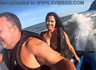 Beach Jet Ski Madness With Sexy Big Ass Brazilian Latina Teen In First Time Long Hair Adventure