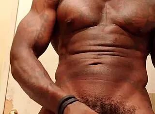 Bbc Worship Hallelujah Johnson Stroking Huge Monster Cock Solo Cumshot with Big Black Cock Jerking Off Focus.