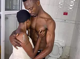 horny latina got pounded by her boyfriend's best friend in the bathroom with his massive cock. she enjoyed every deep thrust.