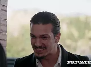 European brunette in lingerie gets shaved pussy licked and fingered before anal in stockings