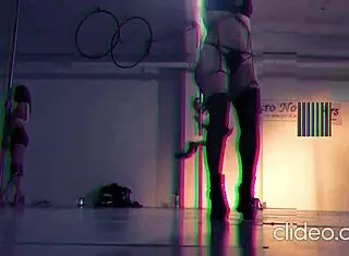 Doctora unleashes intense sexy dance on the pole flashing her ass boldly in hospital setting