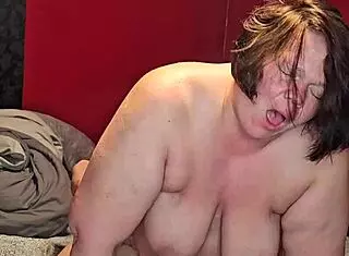 Oh god, this milf with preggo tits rides my face so intensely... wait, yeah, her big boobs bouncing wildly as she grinds down hard