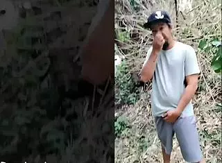 Outdoor blowjob turns intriguing with young asian beauty and her tight wet pussy in first time creampie