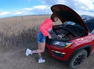 i was frozen while getting fucked by big cock with deepthroat cumshot facial in car doggystyle