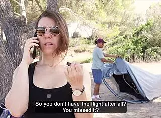 In the tent, I caught my sister-in-law groping my cock during our amateur gay roleplay session.