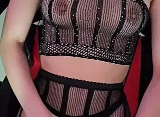 hey gorgeous, you're in that sexy black lingerie, wanna fuck your lover secretly with anal toys and cowgirl riding?