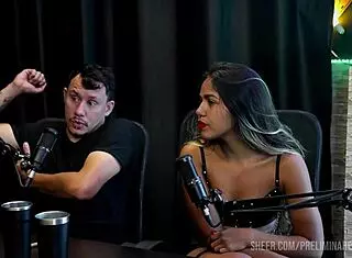 Best moments of Casal Kaliente in Preliminares Podcast featuring Bia Hot part 2 on Sheer Red