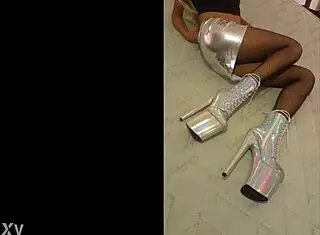 Total Silver And Fishnet Pantyhose