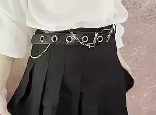 Hey step-sister, why not just rub that big cock against my wet petite pussy in this miniskirt without going in?