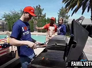 Penelope Kay Gets Cum Facial From Stepdad Will Pounder And Stepbro Josh Rivers In 3some