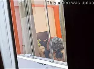 Oh man, check out my colombian neighbor riding her boyfriend in that upskirt voyeur action!