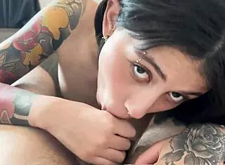 My co-worker gave me a deepthroat blowjob and swallowed my cum in the dorm.