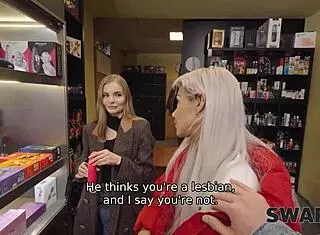 Swap4k Wives Get Kinky with Random Girl Pickup for Wife Swap Cuckold Watching in Stockings