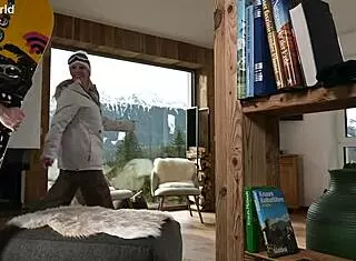 sexy snowboarder brittany bardot invites lumberjacks for dp threesome gp2970