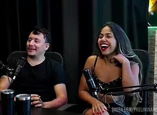 Best moments of Casal Kaliente in Preliminares Podcast featuring Bia Hot part 2 on Sheer Red