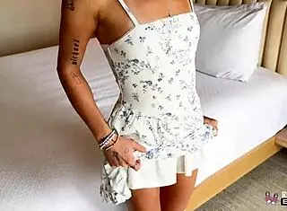 bang real teens - emma rosie takes hard pov fucking in her shaved pussy with tattoo piercing action!