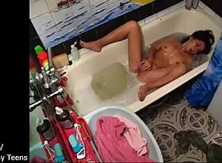 barely legal step-sister teases her tight 18+ hole on hidden camera solo