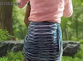 Why is this bhabhi fucking wildly in the forest with her gaping pussy exposed?