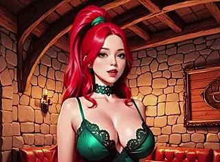 in this hentai anime, a fantasy sorceress summons a dungeon master for an intimate ritual with divine elixir in ai animation