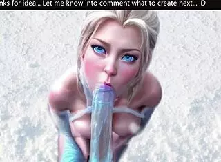 Does Princess Elsa enjoy blowing the Night King's big dick in the cold snow?