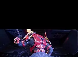 Female sangheili dominates and fucks man hard