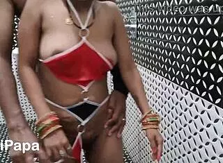 Indian Wife Stripped Naked in Bathroom Bent Down for Hard Fucking!