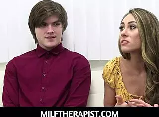 milf therapist sexy stepsister mackenzie mace gets fucked by kinky stepbrother in dr syren office with big tits in threesome!