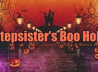 Chanel Camryn handles group blowjobs and orgasms in Halloween costumes 😈